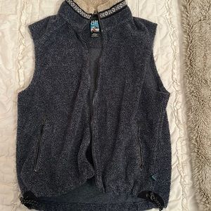 Älf Clothing Fleece Vest M size L Blue with nice accents. Stylish. Very new